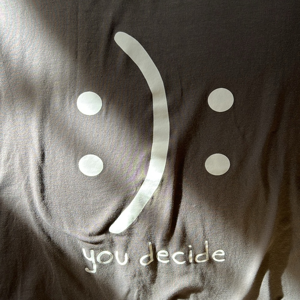 NWOT Expressive Tee with Emoticon Design